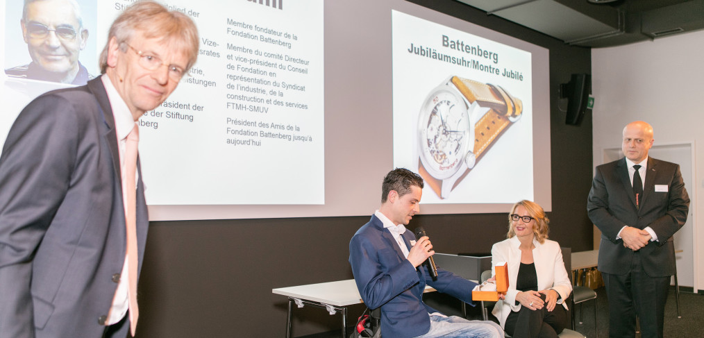 Jean-Daniel Pasche, Felice Mastrovita (Mr. Handicap), Sonja Hasler (Moderatorin & amp; Journalistin SRF), Markus Gerber